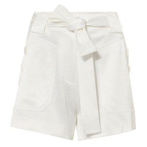 DEREK LAM 10 CROSBY Satin White Shorts -  INTERMIX